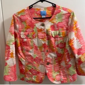 Bright and colorful Laru lane size 8 Cotton jacket